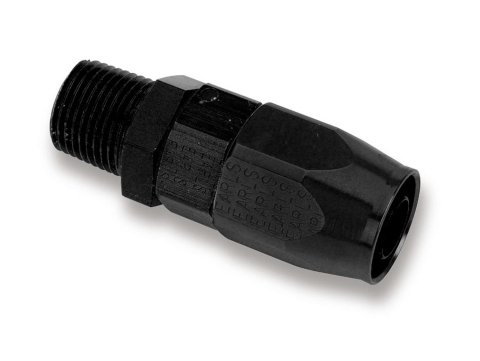 Earl's Performance Swivel-Seal Coupler Hose Ends AT820166ERL Fitting, End, Swivel Seal Coupler, Straight, Aluminum, Black Anodized, -6 AN Swivel, 3/8 in. NPT Male thumbnail 1