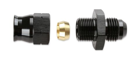 Earl's Performance Tube Adapter Fittings AT165056ERL Fitting, Adapter, AN to Tubing, Straight, Aluminum, Black Anodized, -6 AN, 5/16 in., Each