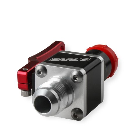Earl's Performance Shut-Off Valves 230710ERL Ball Valve, -10 AN Male to -10 AN Female, Aluminum, Anodized, Each