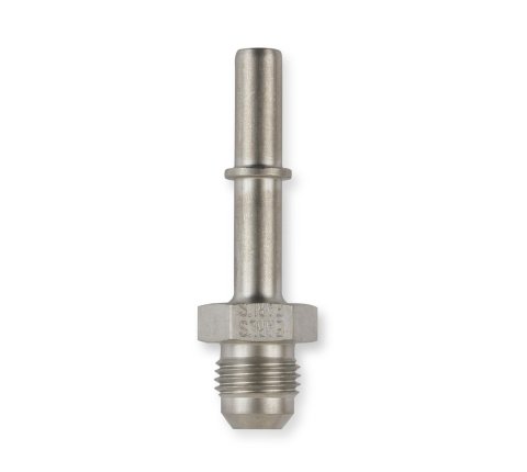 Earl's Performance Quick-Disconnect Fittings 961964ERL Fuel Rail Fitting, Stainless Steel, Natural, 5/16 in. Tube Quick Connect to -6 AN Male Threads, Each thumbnail 3