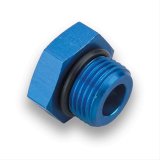 Earl's Performance Plugs 581406ERL Fittings, External Hex Head Port Plug with O-Ring Seal, -6 AN, Aluminum, Blue Anodized, Pair thumbnail 2