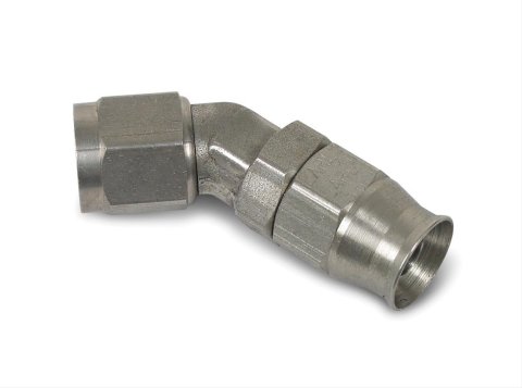 Earl's Performance Speed-Seal Hose Ends 604593ERL Fitting, End, Speed-Seal, 45 Degree, -3 AN Hose, -3 AN Female, Stainless Steel, Natural, Each