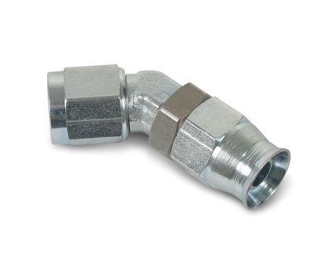Earl's Performance Speed-Seal Hose Ends 604503ERL Fitting, End, Speed-Seal, 45 Degree, -3 AN Hose, -3 AN Female, Steel, Zinc Plated, Each