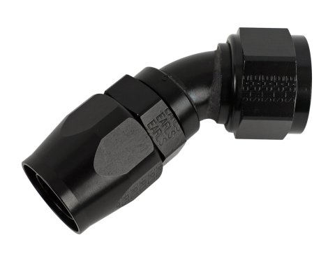 Earl's Performance Swivel-Seal Hose Ends AT804616ERL Fitting, End, Swivel-Seal, 45 Degree, -16 AN to Female -16 AN, Aluminum, Black, Each