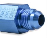 Earl's Performance AN to Metric Adapter Fittings 9894DBJERL Fitting, Adapter, Threads, Straight, Aluminum, Blue Anodized, -6 Male, M16 x 1.5 Female O-ring, Each thumbnail 3
