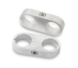 Earl's Performance Hose and Tubing Clamps 167207ERL Clamps, Separator, Two 7/16 in. Diameter Holes, Natural, Aluminum, Pair thumbnail 2