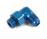 Earl's Performance AN to Straight Cut O-Ring Fittings 949012ERL Fitting, Adapter, Cut, 90 Degree, Aluminum, Blue Anodized, -12 AN, -12 AN, Swivel, Each thumbnail 2