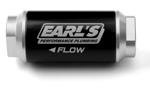 Earl's Performance Inline 100 Microns Fuel Filter with -6 AN Inlet Size 230626ERL Filter, Inline, Aluminum Housing, Stainless Steel Mesh Element, O-ring, Female Threads, Each thumbnail 3