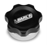 Earl's Performance Fill Cap Kits 166018ERL Cap, Billet Aluminum, Black Anodized, Aluminum Bung, 1.380 in. Diameter Opening, Each thumbnail 1