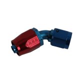 Earl's Performance Auto-Fit Hose Ends 304606ERL Fitting, End, Auto-Fit, 45 Degree, -6 AN to Female -6 AN, Aluminum, Red/Blue, Each thumbnail 1
