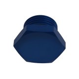 Earl's Performance Plugs 981410ERL Fitting, External Hex Head Port Plug with O-Ring Seal, -10 AN, Aluminum, Blue Anodized, Each thumbnail 2