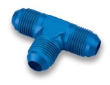 Earl's Performance Tee Adapter Fittings 982406ERL Fitting, Adapter, Tee, -6 AN Male, Aluminum, Blue Anodized, Each thumbnail 2