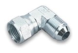 Earl's Performance Couplers 966303ERL Fitting, Coupler, Union, AN to AN, 90 Degree, Steel, Zinc, -3 AN, -3 AN, Swivel, Each thumbnail 1