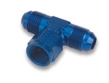 Earl's Performance Tee Adapter Fittings 925108ERL Fitting, Adapter, AN with Female Swivel On Side -8 AN, Aluminum, Blue, Each thumbnail 2
