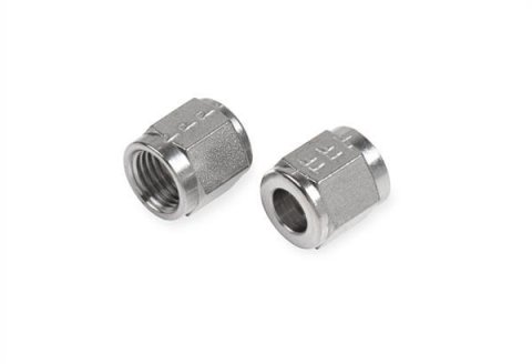 Earl's Performance Tube Nuts SS581806ERL Nuts, Stainless Steel, Natural, -6 AN Female Threads, Pair