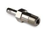 Earl's Performance Hose Barb to Pipe Thread Adapters 988021ERL Fitting, Adapter, NPT Barb, Straight, Steel, Nickel Plated, 1/16 in. NPT, 5/32 in. Barb, Each thumbnail 1