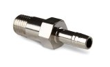 Earl's Performance Hose Barb to Pipe Thread Adapters 988021ERL Fitting, Adapter, NPT Barb, Straight, Steel, Nickel Plated, 1/16 in. NPT, 5/32 in. Barb, Each thumbnail 2