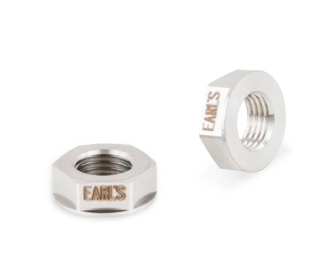 Earl's Performance Bulkhead Nuts SS592503ERL Fitting, Nut, -3 AN, Female Thread, Stainless Steel, Natural, Pair thumbnail 2