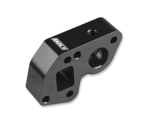 Earl's Performance Electric Water Pump Block Adapters LS0025ERL Adapters, Billet Aluminum, Black Anodized, Chevrolet, Big to LS Engine, Pair thumbnail 1