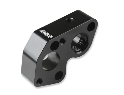 Earl's Performance Electric Water Pump Block Adapters LS0025ERL Adapters, Billet Aluminum, Black Anodized, Chevrolet, Big to LS Engine, Pair thumbnail 2