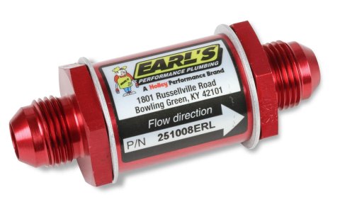 Earl's Performance Check Valves 251006ERL Fuel Valve, Billet Aluminum, Red Anodized, -6 AN Male Threads, Each