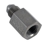 Earl's Performance Pressure Gauge Adapters 968703ERL Fitting, Adapter, Straight Head, Male -3 AN to Female 1/8 NPT, Steel, Each thumbnail 1