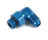 Earl's Performance AN to Straight Cut O-Ring Fittings 949006ERL Fitting, Adapter, Cut, 90 Degree, Aluminum, Blue Anodized, -6 AN, -6 AN, Swivel, Each thumbnail 3