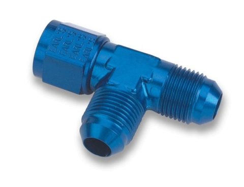 Earl's Performance Tee Adapter Fittings 926110ERL Fitting, Adapter, AN with Female Swivel On Run -10 AN, Aluminum, Blue, Each thumbnail 3