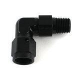 Earl's Performance AN to NPT Adapter Fittings AT923106ERL Fitting, Adapter, NPT, 90 Degree, Aluminum, Black Anodized, -6 AN, 1/4 in. NPT, Swivel, Each thumbnail 2