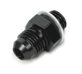 Earl's Performance AN to Metric Adapter Fittings AT991944ERL Fitting, Adapter, Threads, Straight, Billet Aluminum, Black Anodized, -6 AN, M12 x 1.5, Each thumbnail 1
