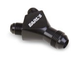 Earl's Performance Y-Fittings AT100173ERL Fitting, Y-Distribution Block, Aluminum, Black Anodized, -8 AN Male Threads, Each thumbnail 3