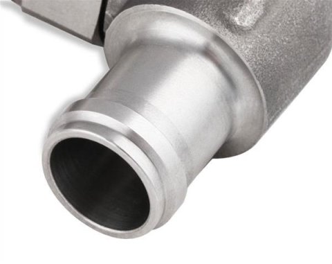Earl's Performance Hose Barb to Pipe Thread Adapters SS988409ERL Fitting, Adapter, NPT Barb, 90 Degree, Stainless Steel, Natural, 5/8 in., 3/4 in., Swivel, Each thumbnail 2
