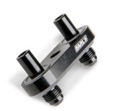 Earl's Performance Transmission Cooler Line Adapters 1128ERL Adapter, Billet Aluminum, Black Anodized, 6AN, 6L80, 6L90, 8L90E, Each thumbnail 1