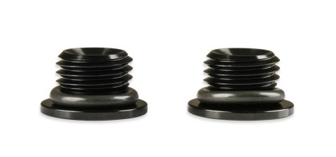 Earl's Performance Plugs AT581303ERL Fitting, Plug, -3 AN O-Ring, Male Thread, Aluminum, Black Anodized, Internal Allen, Pair