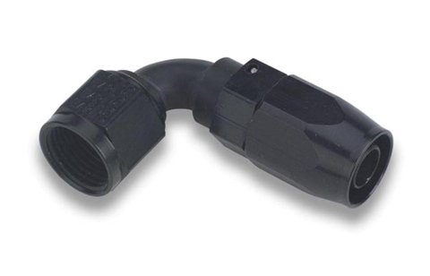 Earl's Performance Swivel-Seal Hose Ends AT809116ERL Fitting, End, Swivel-Seal, 90 Degree, -16 AN to Female -16 AN, Aluminum, Black, Each thumbnail 1