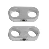 Earl's Performance Hose and Tubing Clamps 167209ERL Clamps, Separator, Two 9/16 in. Diameter Holes, Natural, Aluminum, Pair thumbnail 1