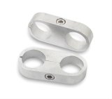 Earl's Performance Hose and Tubing Clamps 167209ERL Clamps, Separator, Two 9/16 in. Diameter Holes, Natural, Aluminum, Pair thumbnail 2