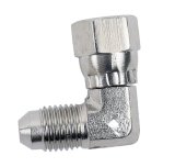 Earl's Performance Couplers 966304ERL Fitting, Coupler, Union, AN to AN, 90 Degree, Steel, Zinc, -4 AN, -4 AN, Swivel, Each thumbnail 2