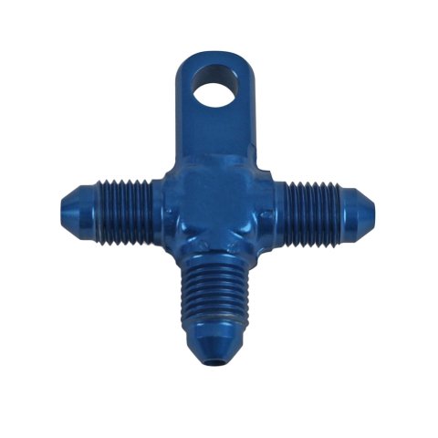 Earl's Performance Speed-Seal Hose Ends 6453033ERL Fitting, End, Speed-Seal, Cross -3 AN to Male -3 AN, Aluminum, Blue, Each