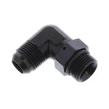 Earl's Performance AN to Straight Cut O-Ring Fittings AT949012ERL Fitting, Adapter, Cut, 90 Degree, Aluminum, Black Anodized, -12 AN, -12 AN, Swivel, Each thumbnail 3