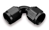 Earl's Performance Couplers AT935106ERL Fitting, Coupler, Union, AN to AN, 90 Degree, Aluminum, Black Anodized, -6 AN, -6 AN, Swivel, Each thumbnail 2