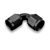 Earl's Performance Couplers AT935106ERL Fitting, Coupler, Union, AN to AN, 90 Degree, Aluminum, Black Anodized, -6 AN, -6 AN, Swivel, Each thumbnail 3
