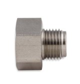 Earl's Performance Hardline Adapters 00112ERL Fitting, Reducer, Inverted Flare to Inverted Flare, Straight, Stainless Steel, Natural, 1/2-20 in. Male, 9/16-18 in. Female, Each thumbnail 1