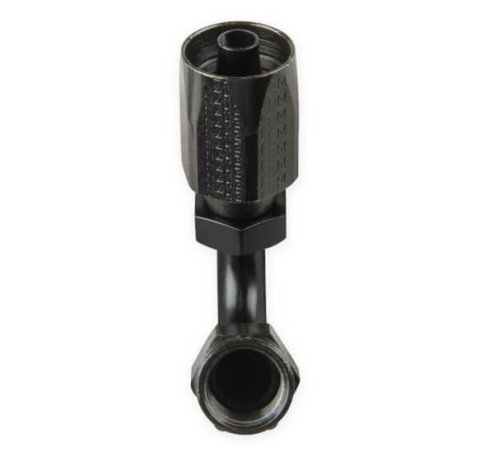 Earl's Performance Power Steering Hose Ends 151206ERL End, Steering, 120 Degree, -6 AN to -6 AN Female Thread, Steel, Black Chomate, Each thumbnail 1