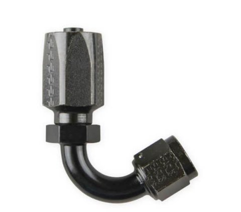 Earl's Performance Power Steering Hose Ends 151206ERL End, Steering, 120 Degree, -6 AN to -6 AN Female Thread, Steel, Black Chomate, Each thumbnail 2