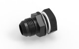 Earl's Performance Bulkhead Adapter Fittings AT983812ERL Fitting, Fuel Cell, Male Bulkhead, -12 AN, Straight, Aluminum, Black Anodized, Each thumbnail 1