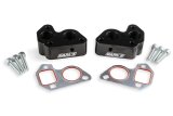 Earl's Performance Electric Water Pump Block Adapters LS0022ERL Port Adapters, Billet Aluminum, Black Anodized, Four -12AN Female Ports, Gaskets, Bolts, Chevrolet, LS, Pair thumbnail 6