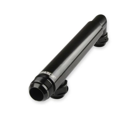 Earl's Performance Adjustable Coolant Crossover Tubes LS0037ERL Engine Crossover, Tube, from 6.8 in. to 10.5 in., -12AN O-Ring Ports, Billet Aluminum, Black Anodized, Chevrolet, LS, Each thumbnail 1