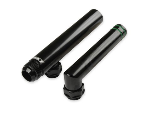Earl's Performance Adjustable Coolant Crossover Tubes LS0037ERL Engine Crossover, Tube, from 6.8 in. to 10.5 in., -12AN O-Ring Ports, Billet Aluminum, Black Anodized, Chevrolet, LS, Each thumbnail 2
