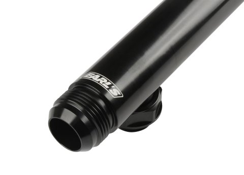 Earl's Performance Adjustable Coolant Crossover Tubes LS0037ERL Engine Crossover, Tube, from 6.8 in. to 10.5 in., -12AN O-Ring Ports, Billet Aluminum, Black Anodized, Chevrolet, LS, Each thumbnail 3